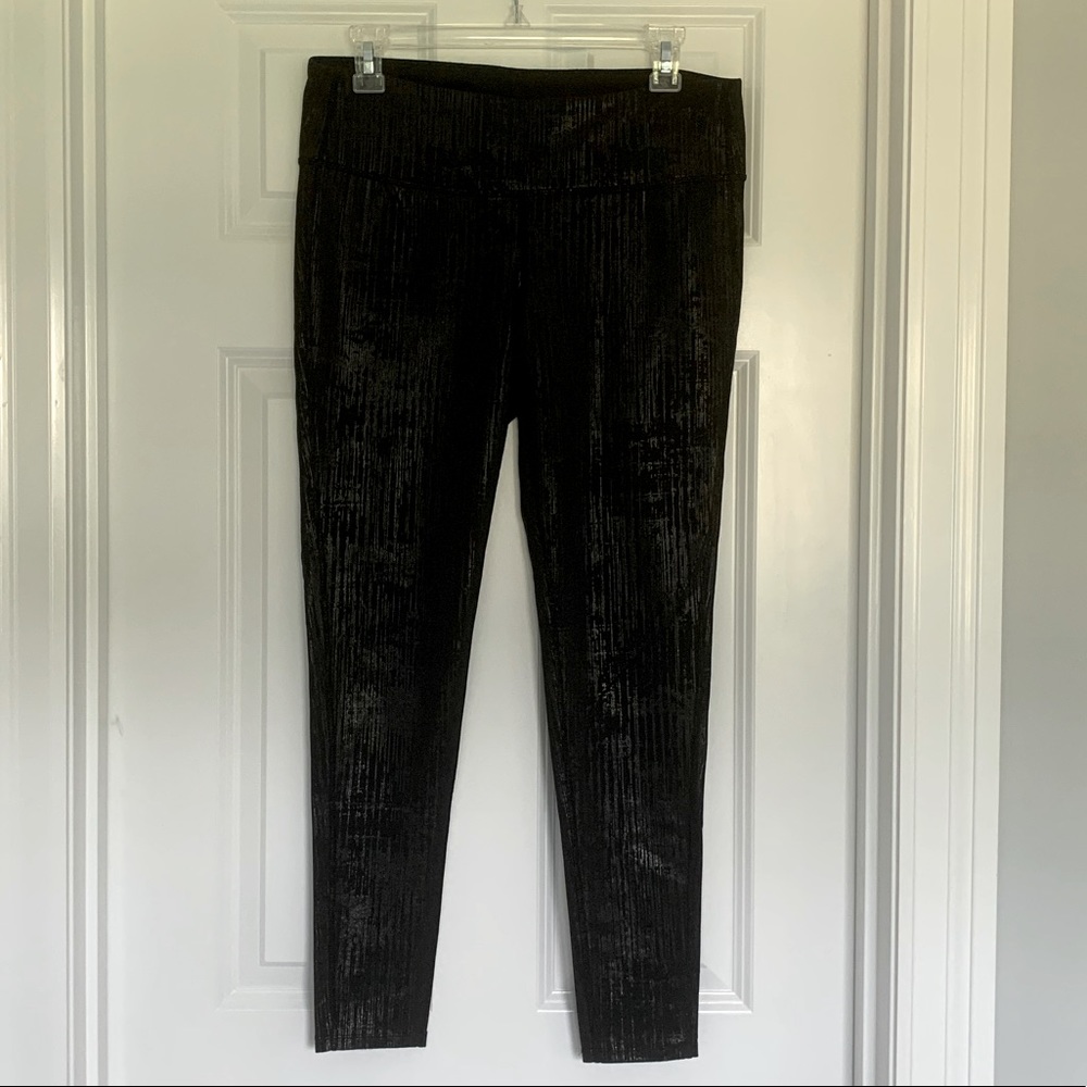 Athleta Chaturanga Crackle Metallic Tights